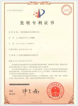 Patent Certificate